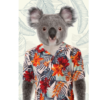 Jugendzimmer Poster eleganter Koala - TenStickers