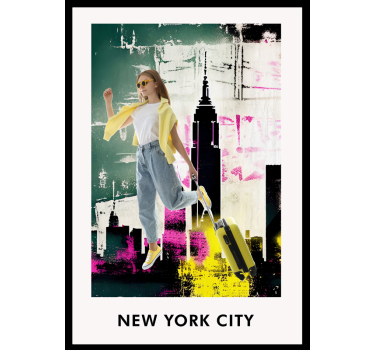 Poster Wohnzimmer New York - TenStickers
