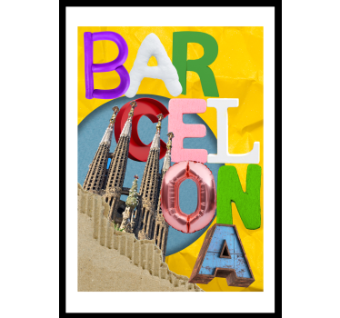 Poster Wohnzimmer Barcelona - TenStickers