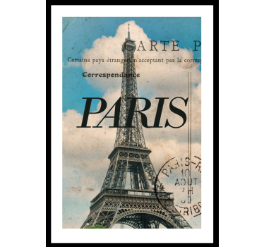 Poster Wohnzimmer Paris Design - TenStickers