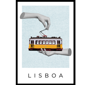 Poster Wohnzimmer Lissabon - TenStickers