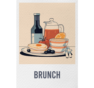 Poster Brunch Time Design - TenStickers