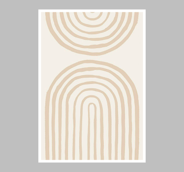 Poster abstrakt mit weichen beigen Linien - TenStickers