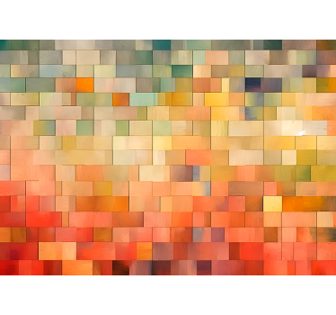 Abstraktes Poster mit Quadraten in bunten Farben - TenStickers