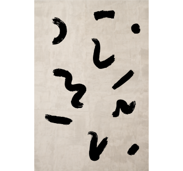 Nordisches Poster pinselformen in schwarz - TenStickers