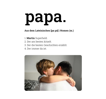 Definition für Vater Wohnzimmer Poster - TenStickers