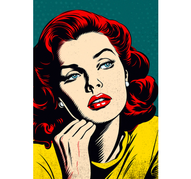 Pop-Art-Plakat klassische schöne frau - TenStickers