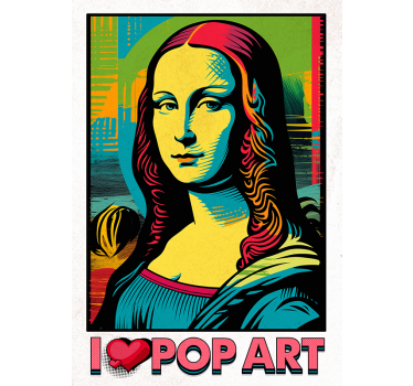 Pop-Art-Plakat bunte gioconda - TenStickers