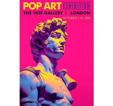 Pop Art Ausstellung Poster für Wohnzimmer - TenStickers