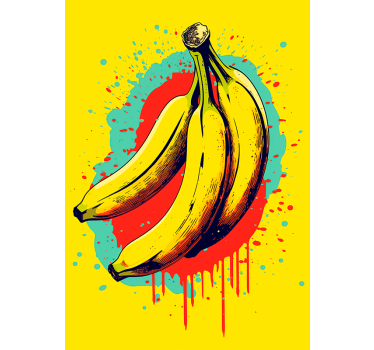 Pop-Art-Plakat drei bananen - TenStickers
