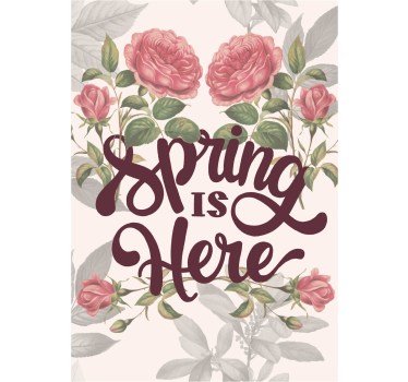 Blumenposter der frühling ist da - TenStickers