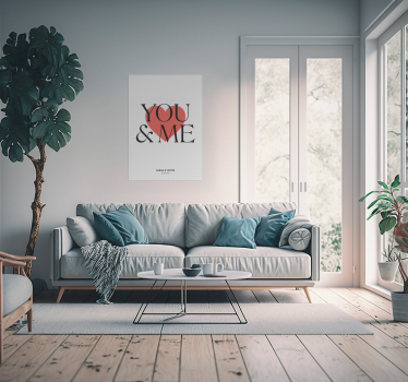 Personalisierte Poster du und ich  - TenStickers