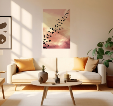 Poster Wohnzimmer fliegende Vögel - TenStickers