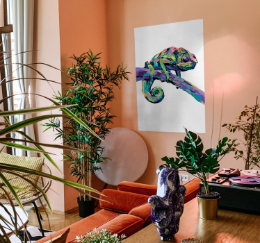 Poster Abstrakte Eidechse Wohnzimmer - TenStickers