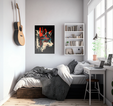Poster abstrakter Wolf Design - TenStickers