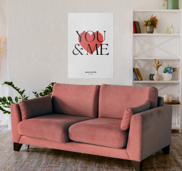 Personalisierte Poster du und ich  - TenStickers