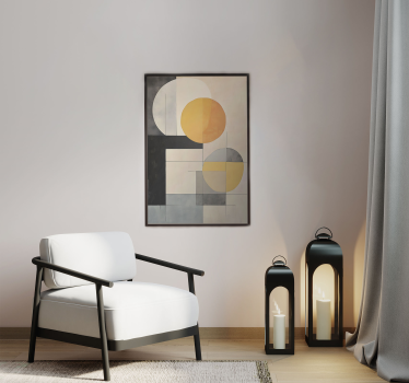 Abstraktes Poster mit geometrischen Formen - TenStickers