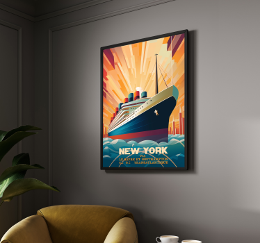 Art-Déco-Plakat neues arbeitsschiff - TenStickers
