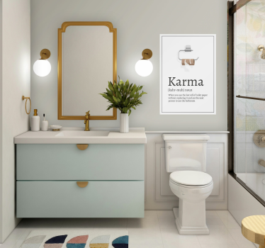 Poster Badezimmer karma Definition - TenStickers