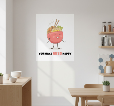 Küchenposter du machst mich glücklich spruch - TenStickers