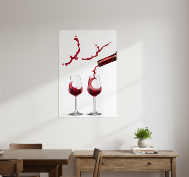 Küchenposter dynamischer weinspritzer - TenStickers