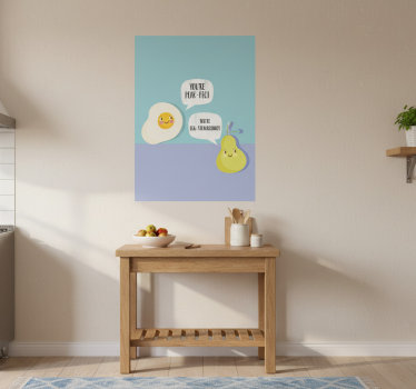 Küchenposter ei und birne wortspiel - TenStickers