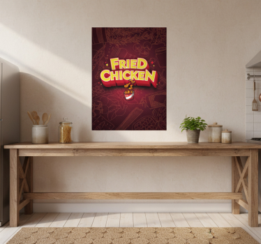 Küchenposter graffiti taco und fried chicken - TenStickers
