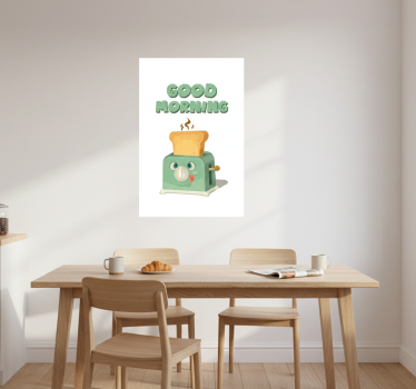 Küchenposter guten morgen mit toaster - TenStickers