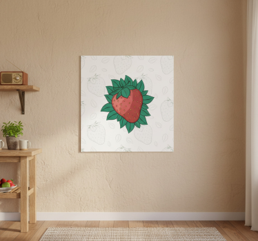 Küchenposter leuchtende saftige erdbeeren grüne blätter - TenStickers