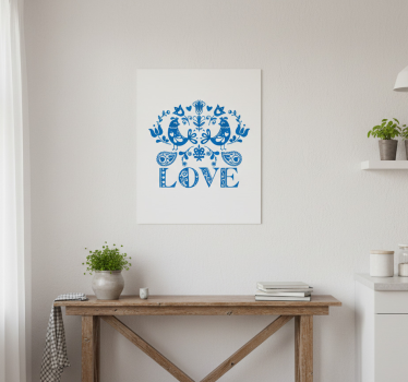 Küchenposter liebeszeichen aus polnischen blumen - TenStickers