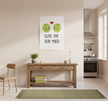 Küchenposter lustiger spruch mit oliven - TenStickers