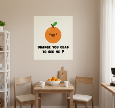 Küchenposter lustiger spruch mit orange - TenStickers