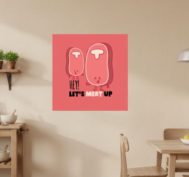 Küchenposter lustiger spruch über fleisch - TenStickers