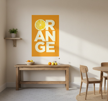 Küchenposter mit geschnittenem orangentext - TenStickers