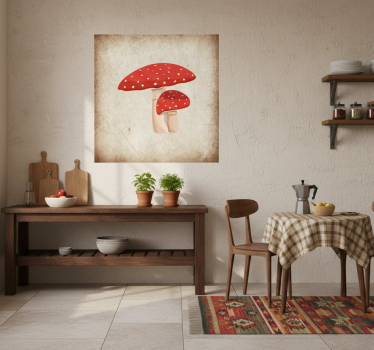 Küchenposter mit illustration des fliegenpilzes - TenStickers