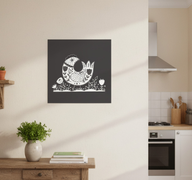 Küchenposter stolze hühner mit polnischem blumenmuster - TenStickers
