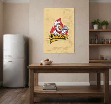 Küchenposter vintage hühnerkoch - TenStickers