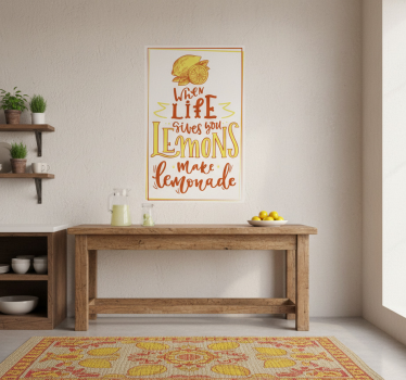 Küchenposter zitat mit zitronenskizze - TenStickers