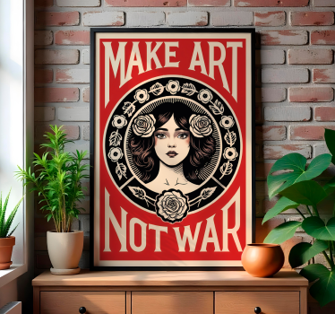 Kunstdrucke make art not war - TenStickers