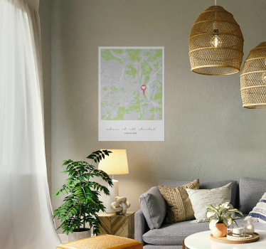 Personalisierte Poster wo alles begann - TenStickers