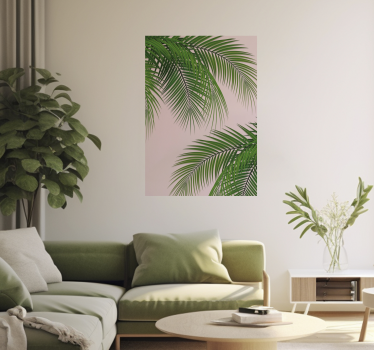 Poster tropisches Blatt Design - TenStickers