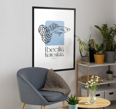 Fischposter guppy-Fisch - TenStickers