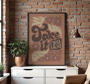 Poster Zitat take it easy - TenStickers