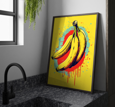 Pop-Art-Plakat drei bananen - TenStickers