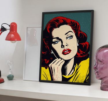 Pop-Art-Plakat klassische schöne frau - TenStickers