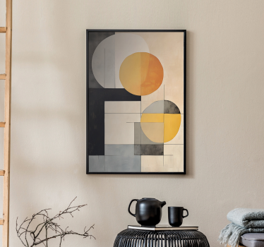 Abstraktes Poster mit geometrischen Formen - TenStickers