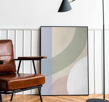 Abstraktes Poster mit verschiedenen Pastellfarben - TenStickers
