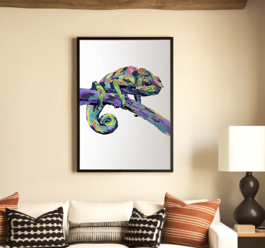 Poster Abstrakte Eidechse Wohnzimmer - TenStickers