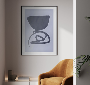 Abstraktes Poster mit lila Sanduhr - TenStickers