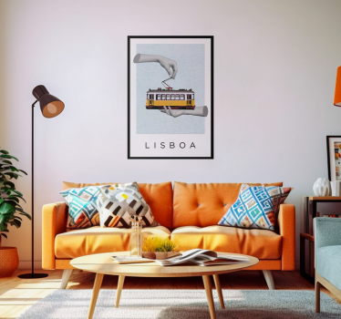 Poster Wohnzimmer Lissabon - TenStickers